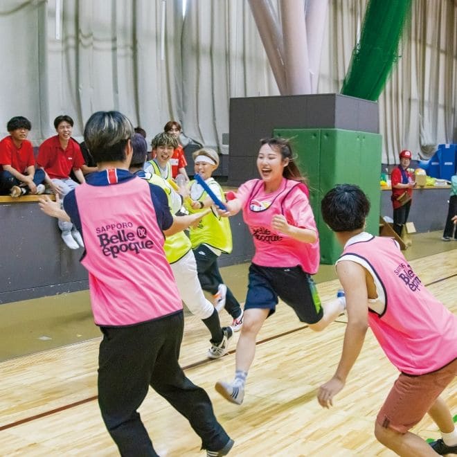 大盛り上がりのリレー