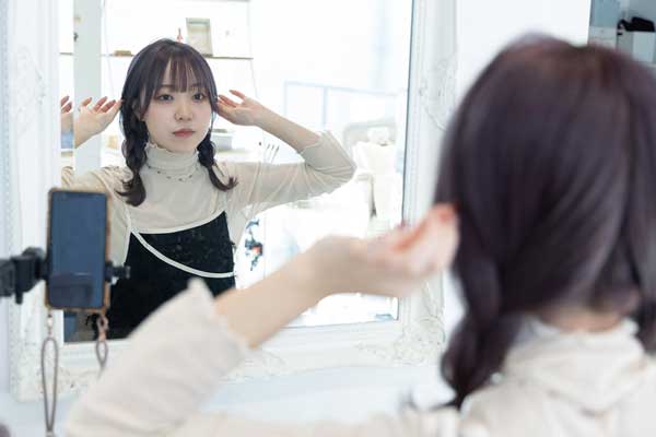 ヘアアレンジ動画撮影